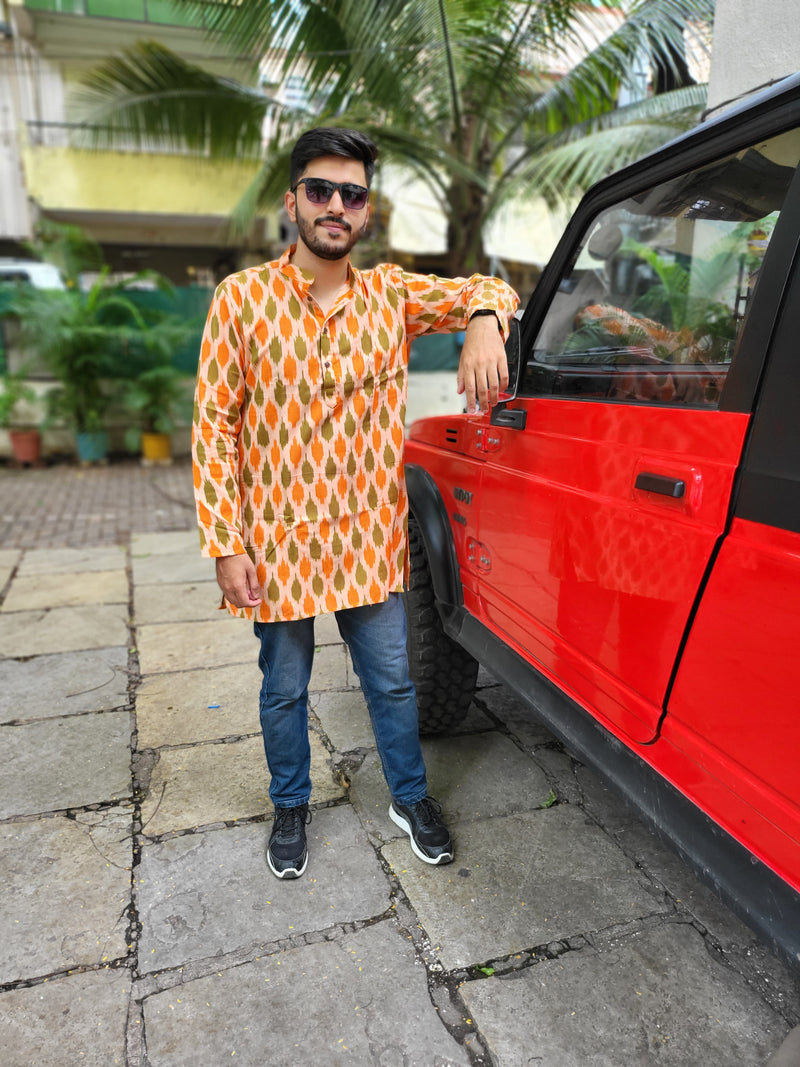 Mid length kurta for men