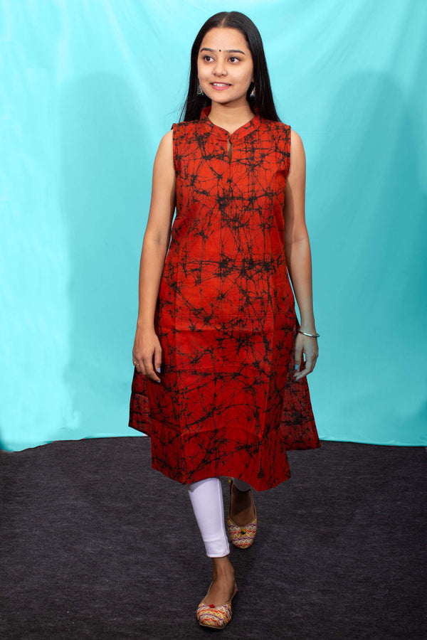 Batik print cotton kurti